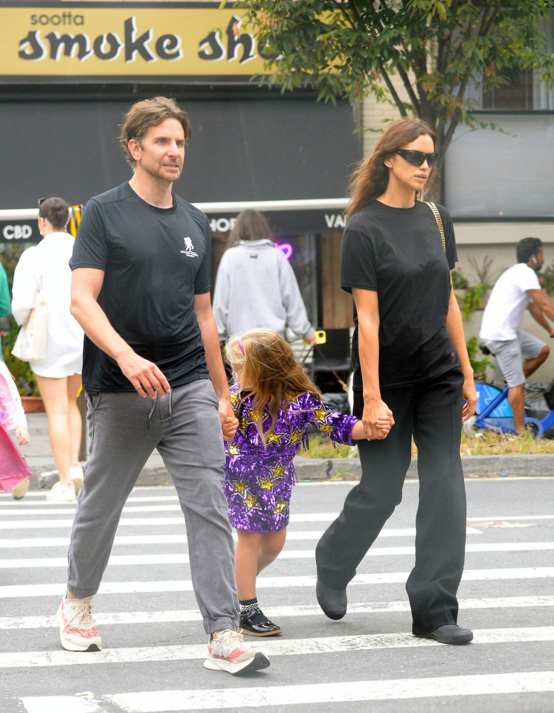 EXCLUSIVE: Bradley Cooper and Irina Shayk Share a Hug on The Streets of New York City