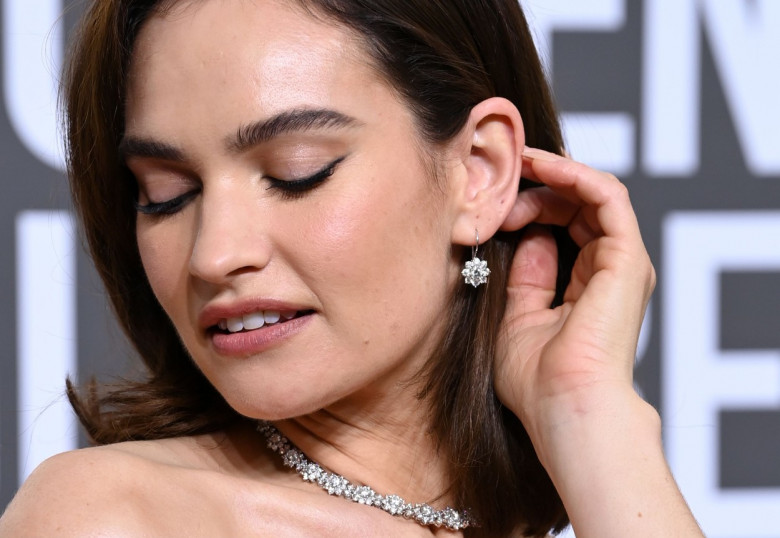 Lily James la Globurile de Aur 2023/ Profimedia