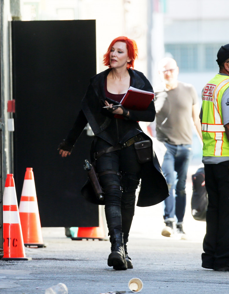 EXCLUSIVE: Cate Blanchett is Spotted in Costume on the Set of Borderlands in Los Angeles.