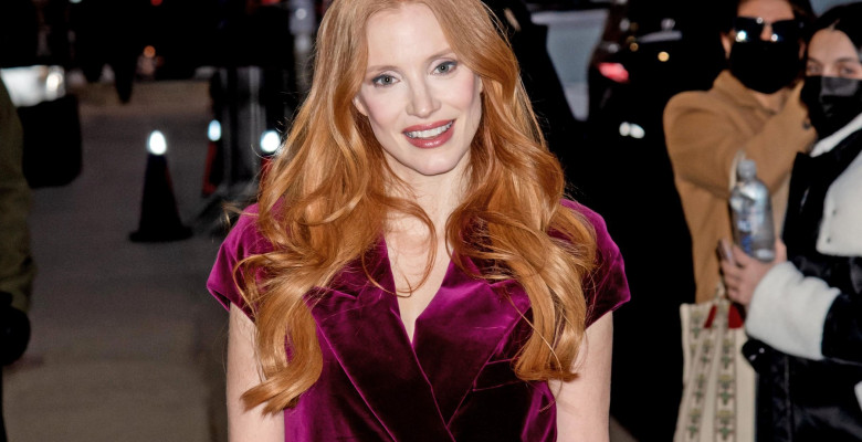 Jessica Chastain Arriving To ‘The Late Show With Stephen Colbert’