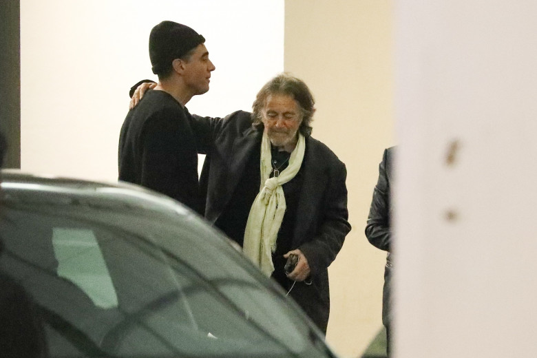 *EXCLUSIVE* Al Pacino and Noor Alfallah enjoy a night out with friends at E Baldi restaurant!