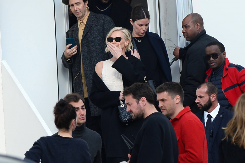 Paris Fashion Charlize Theron goes to Dior headquarters