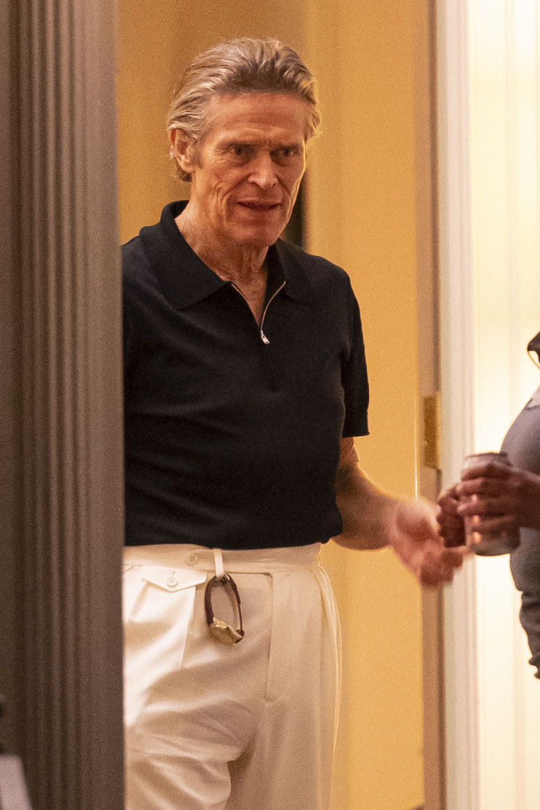 EXCLUSIVE: Willem Dafoe looks distinguished as he films top secret new movie 'AND' in New Orleans, Louisiana