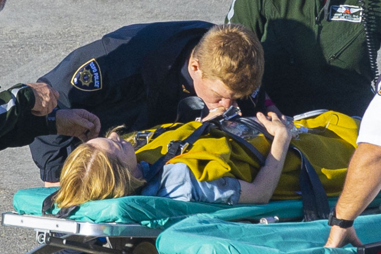 EXCLUSIVE: 'Seriously-injured' Emma Stone is dramatically stretchered on to an air ambulance - but fans have no need for concern