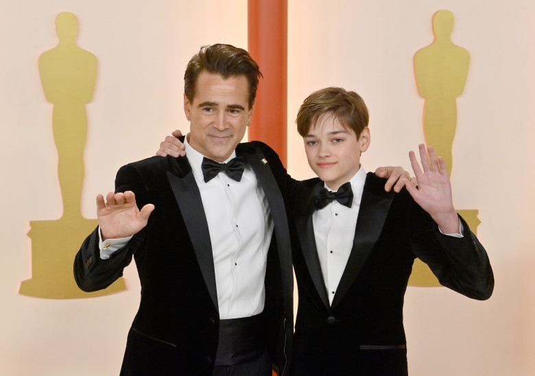 Colin Farrell and Henry Tadeusz Attend the 95th Academy Awards in Los Angeles