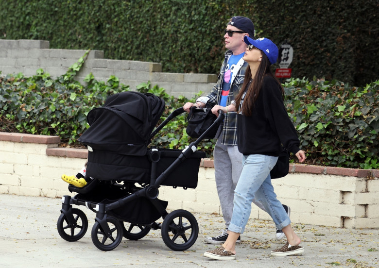 *PREMIUM-EXCLUSIVE* Have Macaulay Culkin and fiancé Brenda Song welcomed baby number two? Couple are seen pushing a double-stroller after keeping first pregnancy a secret