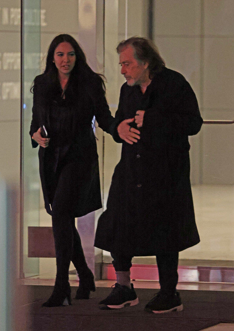 *EXCLUSIVE* Al Pacino and girlfriend Noor Alfallah make a rare appearance as they enjoy date night at a restaurant in Century City