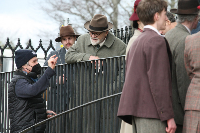 EXCLUSIVE: The First Photos Of Anthony Hopkins Playing Sigmund Freud As He Films A New Movie Alongside Matthew Goode In Ireland