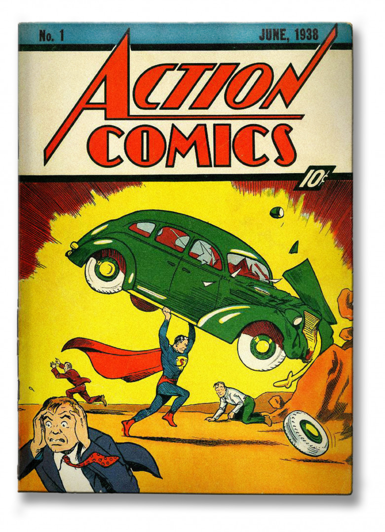 COMIC STRIPS - SUPERMAN IN COVER 1938