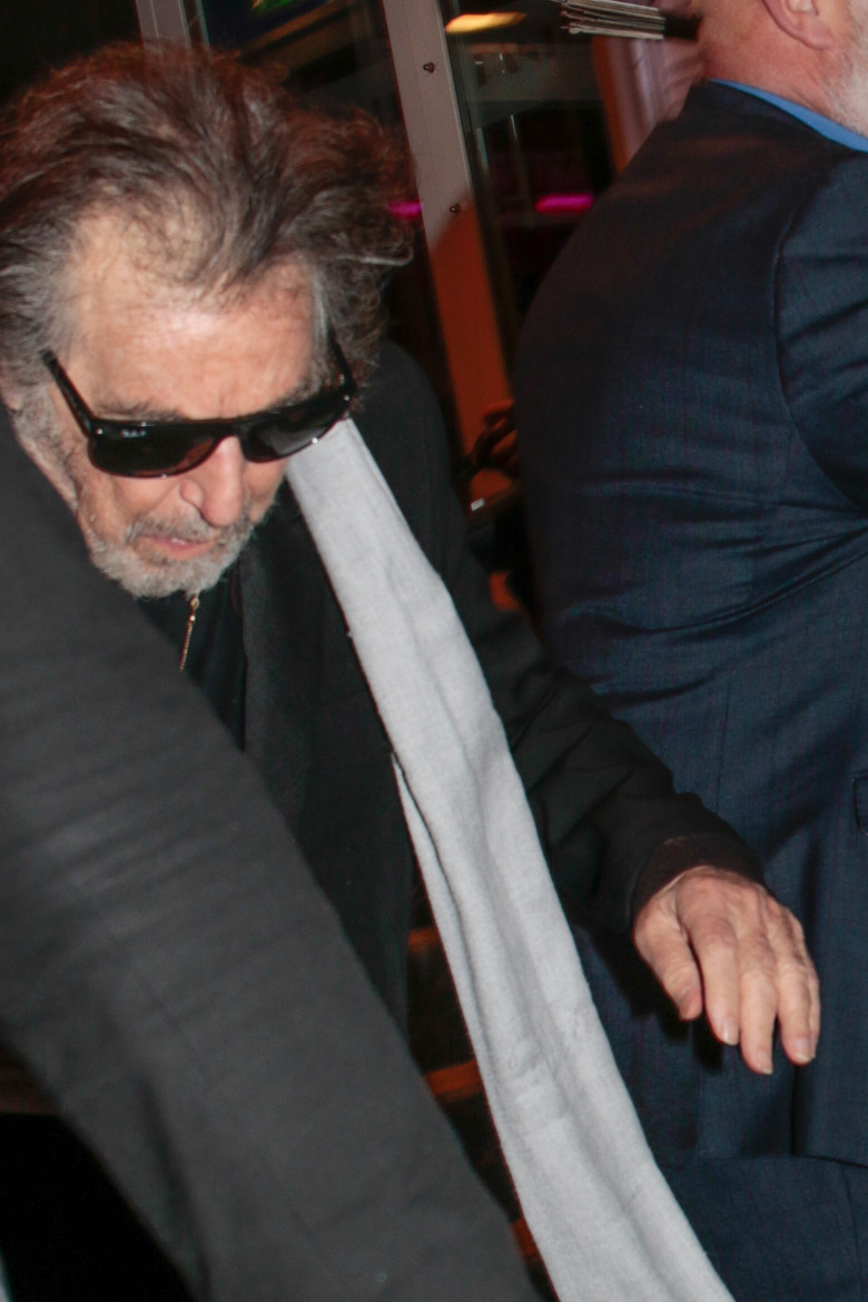 Al Pacino Marthe Keller leaving a private screening of Jeanne du Barry in Paris