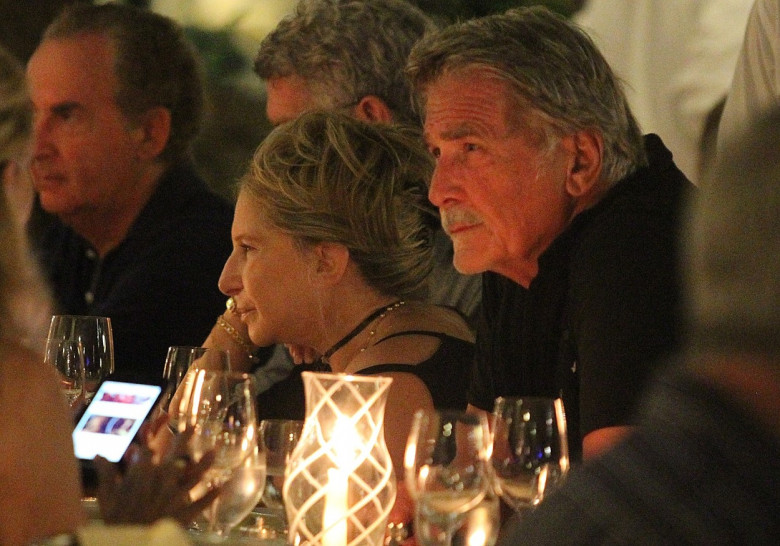 Barbra Streisand and her husband James Brolin in Portofino with friends to dine dine