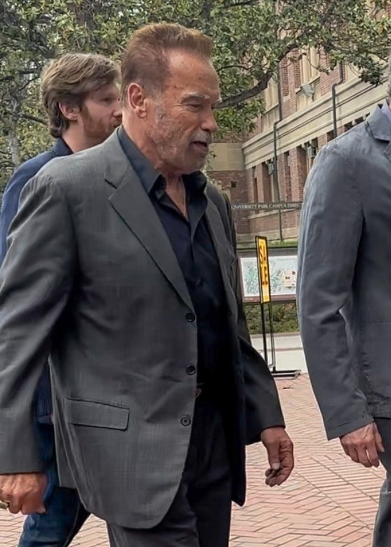 *EXCLUSIVE* Arnold Schwarzenegger arrives for an event at USC
