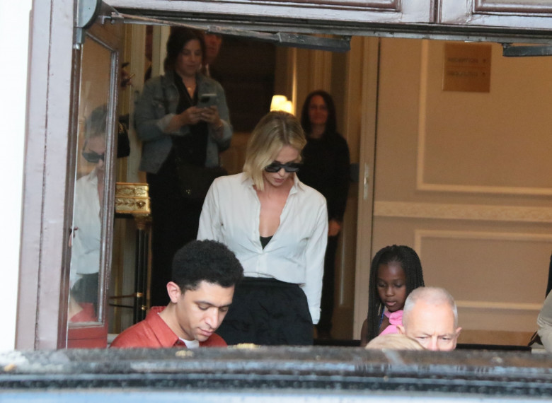 *EXCLUSIVE* South African Actress Charlize Theron who is starring in the upcoming new movie Fast X is seen arriving at an Italian hotel.
