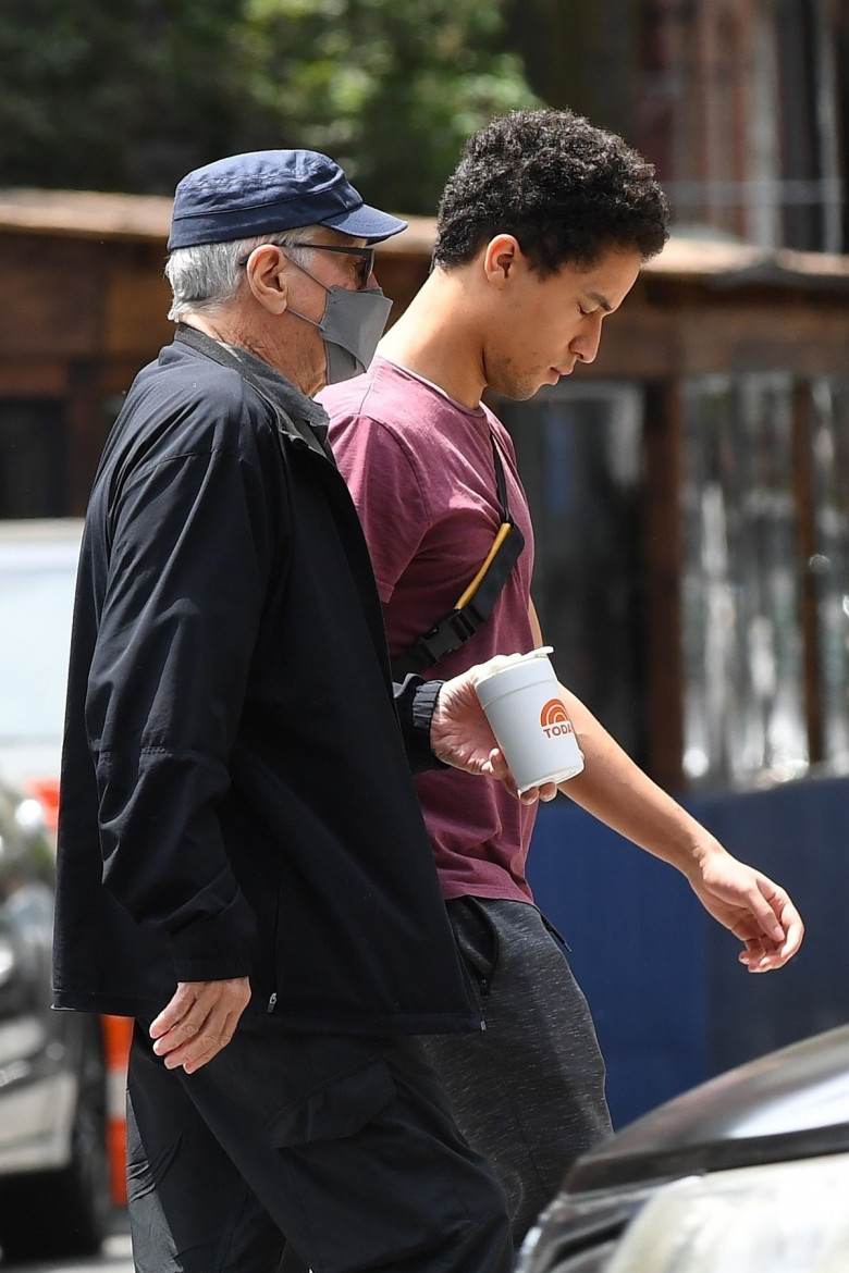 *EXCLUSIVE* Robert De Niro and his son Julian De Niro  stop for lunch at Via Carota in NYC  after recently announcing he is a dad again at age 79!