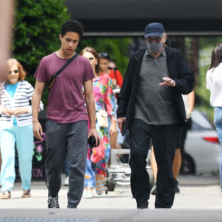 *EXCLUSIVE* Robert De Niro and his son Julian De Niro  stop for lunch at Via Carota in NYC  after recently announcing he is a dad again at age 79!