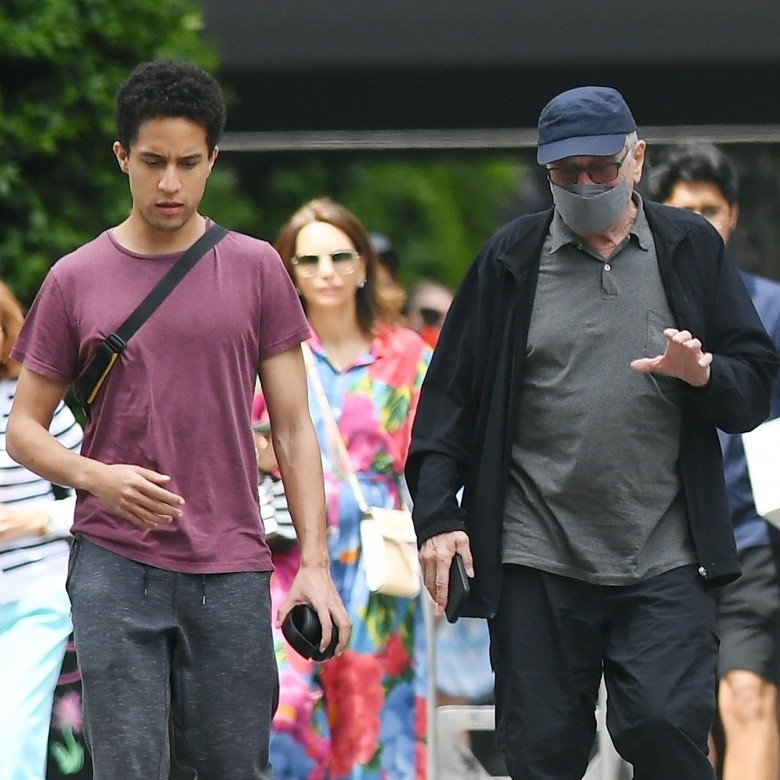 *EXCLUSIVE* Robert De Niro and his son Julian De Niro  stop for lunch at Via Carota in NYC  after recently announcing he is a dad again at age 79!