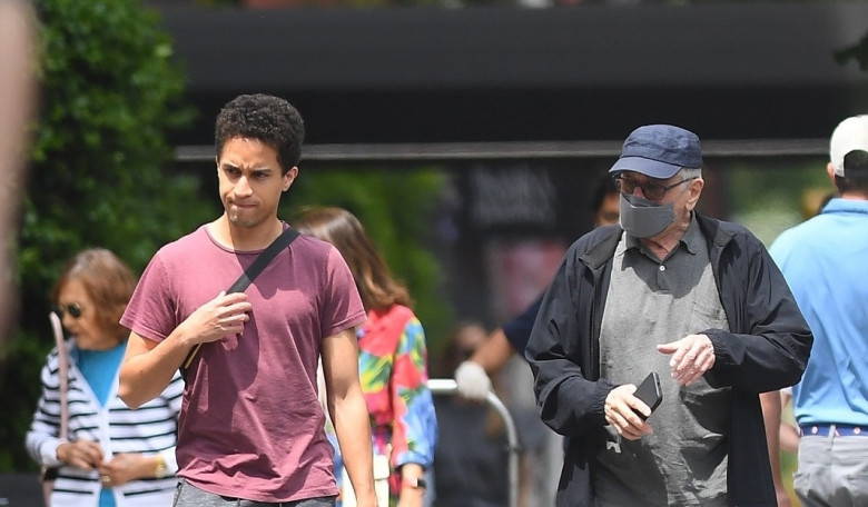 *EXCLUSIVE* Robert De Niro and his son Julian De Niro  stop for lunch at Via Carota in NYC  after recently announcing he is a dad again at age 79!
