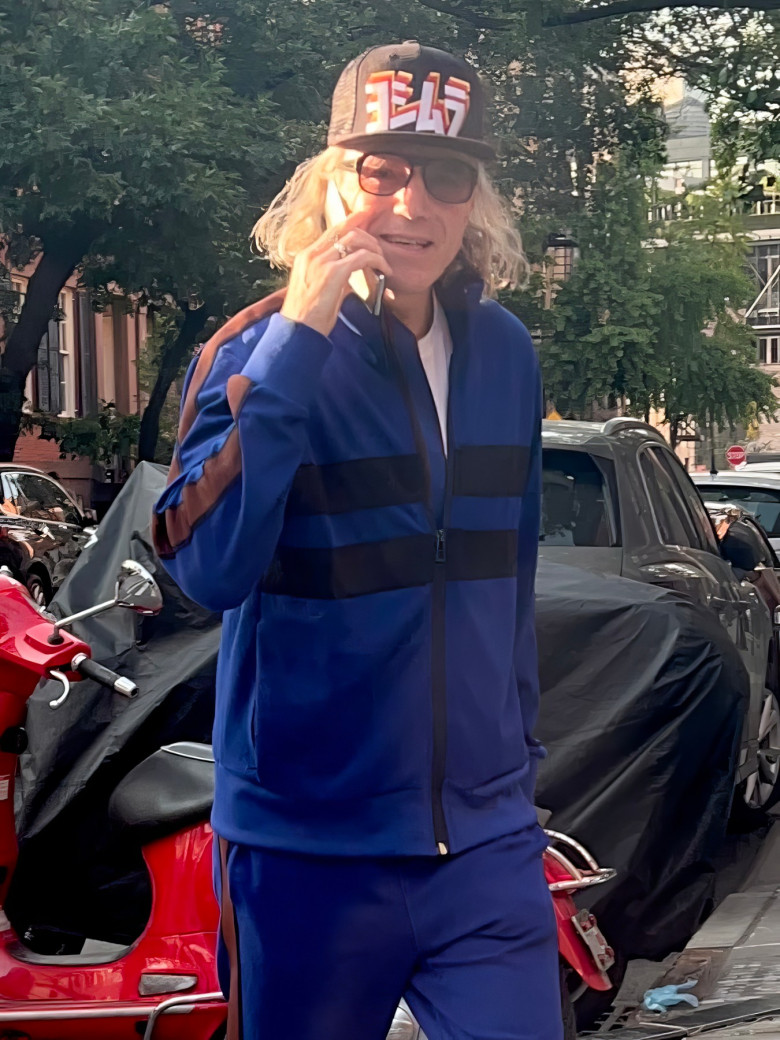 EXCLUSIVE: **PREMIUM RATES APPLY - NO SUBS** Oscar Winning Actor Daniel Day Lewis Looks Completely Unrecognizable As He Emerges From Retirement For The First Time In 4 Years For A Stroll In NYC With Long White Hair And A Funky Tracksuit