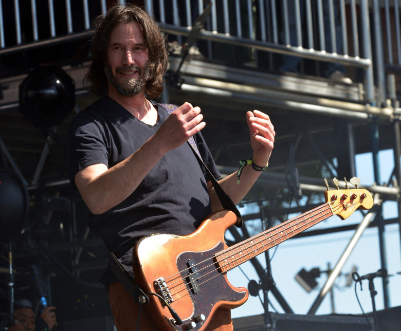 Keanu Reeves and his band Dogstar perform on the Verizon Stage on Day 2 of the Bottlerock Festival in Napa, Ca