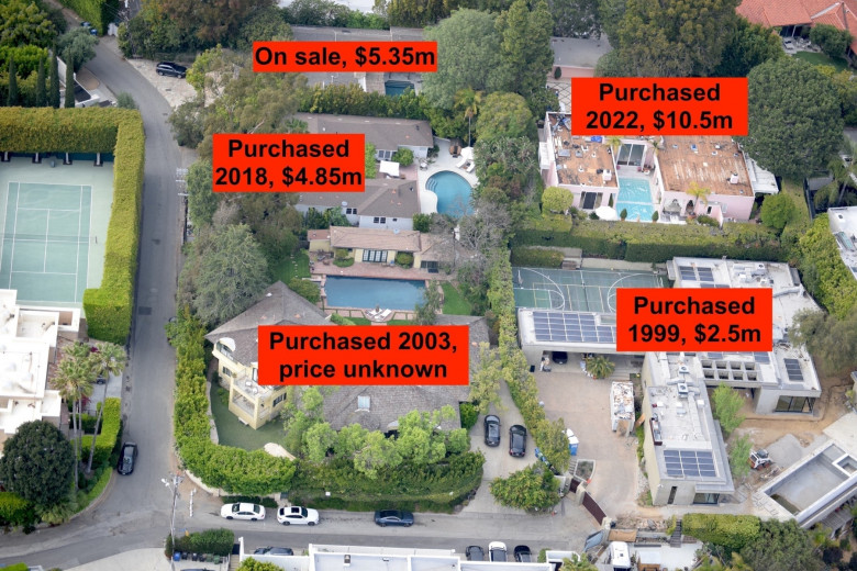 *PREMIUM-EXCLUSIVE* *MUST CALL FOR PRICING* Leonardo DiCaprio’s four-house compound pictured for the first time as Titanic star gives it a major overhaul - and has the opportunity to buy a fifth pad!