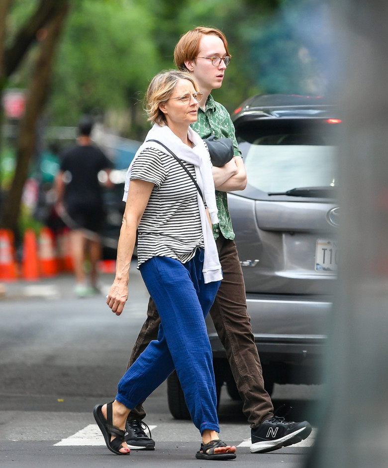 EXCLUSIVE: Jodie Foster is Spotted on rare Outing With Her Son in New York City.