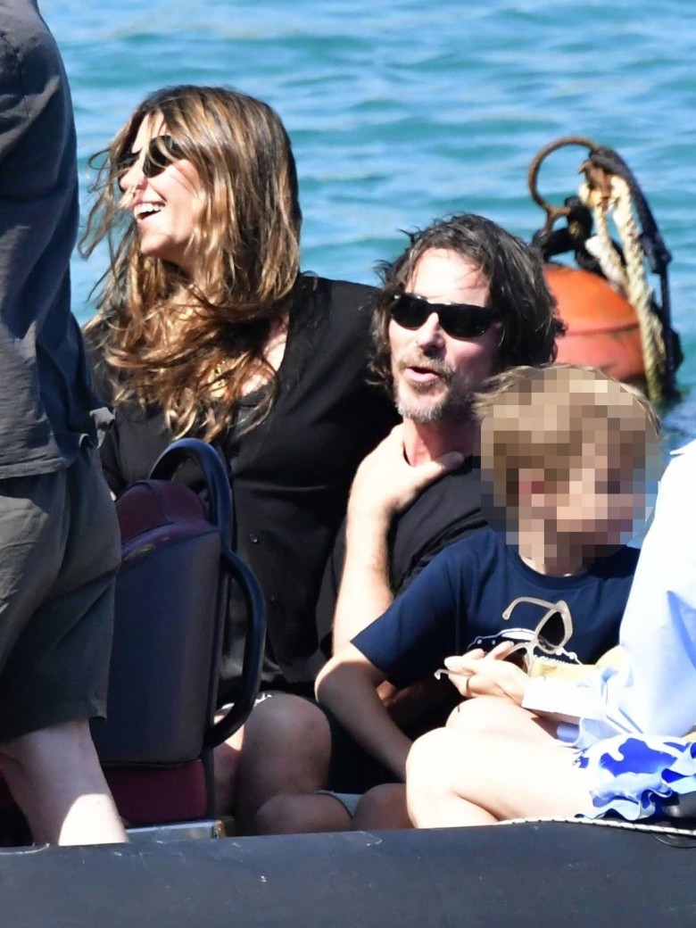 *EXCLUSIVE* The British actor Christian Bale was spotted on his holidays with his wife Sibi Blazic, their daughter Emmeline Bale, and their son Joseph during their sun-soaked family holiday in Mykonos.