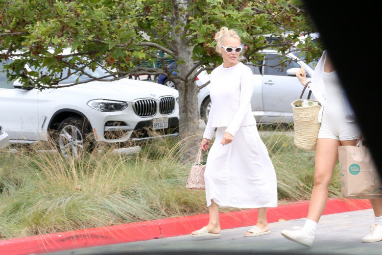 Cum a fost surprinsă Pamela Anderson pe străzile din Malibu