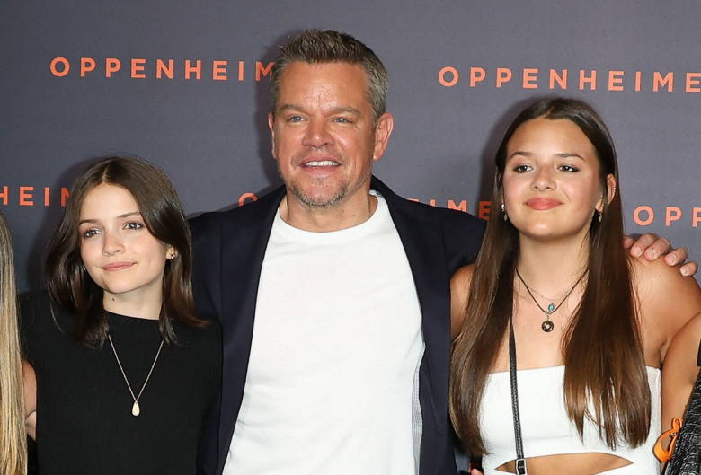 Matt Damon și fiicele sale, Stella și Gia