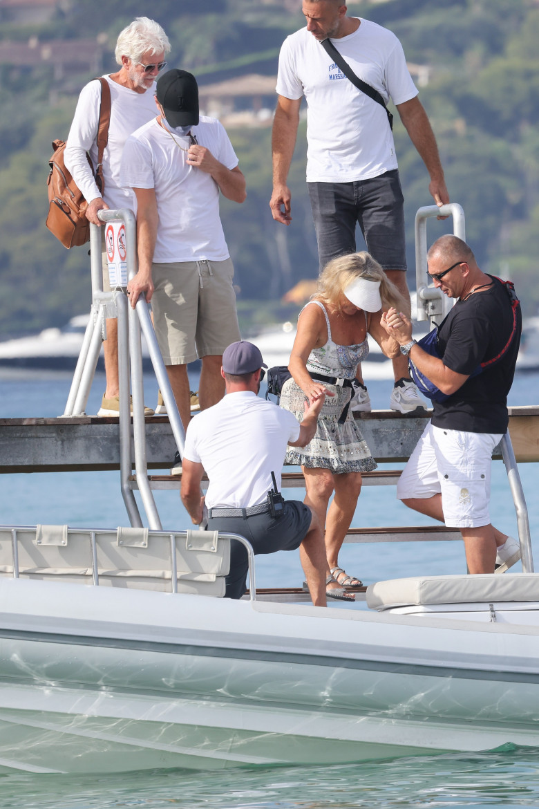 Leonardo Dicaprio Is Seen At The Club 55 Beach In Saint-Tropez, France