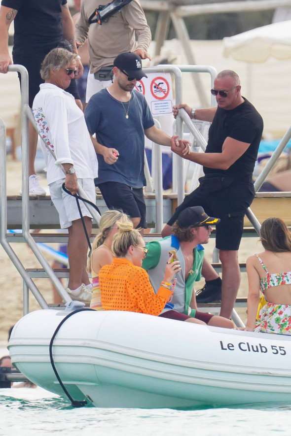 Tobey Maguire leaves the Club 55 during holidays in St Tropez