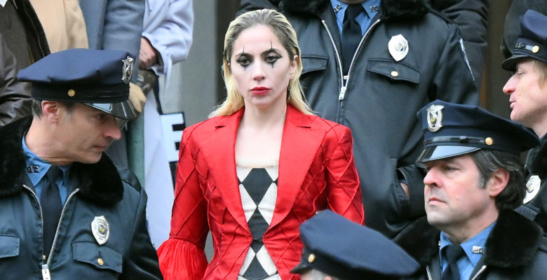 Lady Gaga seen for firt time as Harley Quinn in the Joker movie 2 at the Courthouse in New York City