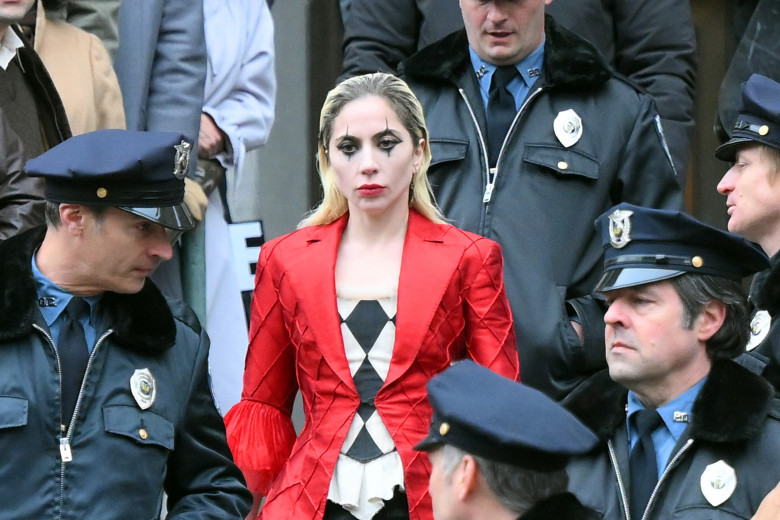 Lady Gaga seen for firt time as Harley Quinn in the Joker movie 2 at the Courthouse in New York City