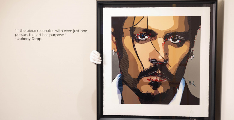 Johnny Depp self-portrait on sale