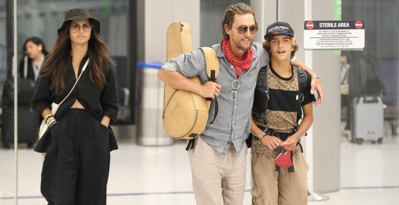 *EXCLUSIVE* Matthew McConaughey Spotted at LAX Amidst Shocking Revelation of Possibly Being Woody Harrelson's half brother