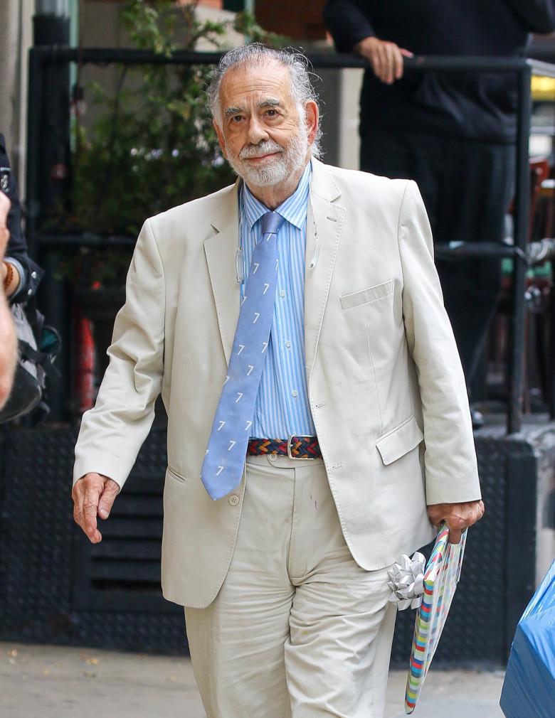 Francis Ford Coppola spotted carrying a gift while arriving to Celebrate Robert De Niroâ€™s 80th Birthday