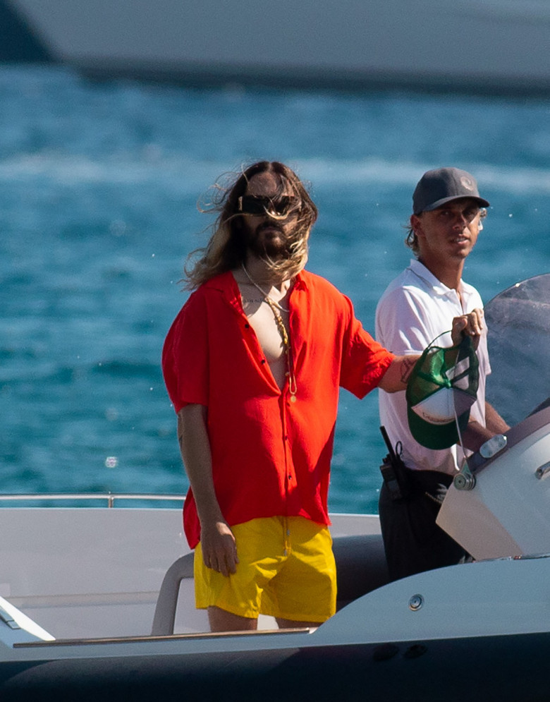 EXCLUSIVE: Jared Leto and Carol Mendes aboard a mega yacht in Ibiza