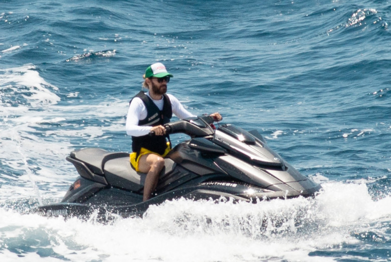 EXCLUSIVE: Jared Leto and Carol Mendes aboard a mega yacht in Ibiza