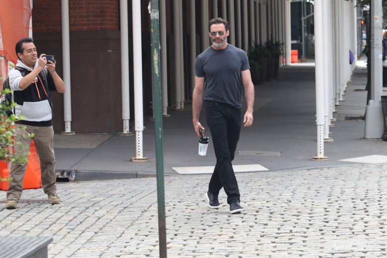 *PREMIUM-EXCLUSIVE* Hugh Jackman is seen for the first time  since shock split announcement, "It's a difficult time.''