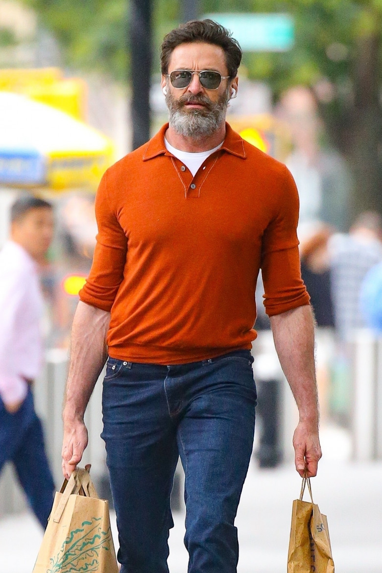 *EXCLUSIVE* Single man Hugh Jackman enjoys a solo shopping trip in Manhattan