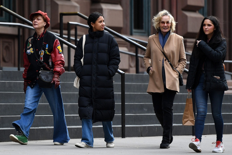 *EXCLUSIVE* Susan Sarandon and Jessica Lange seen out in Soho after lunch at il Buco