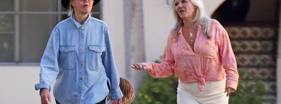 *EXCLUSIVE* Cameron Diaz steps out with her lookalike mother and daughter as they take in the sights in Santa Barbara***web must call for pricing***