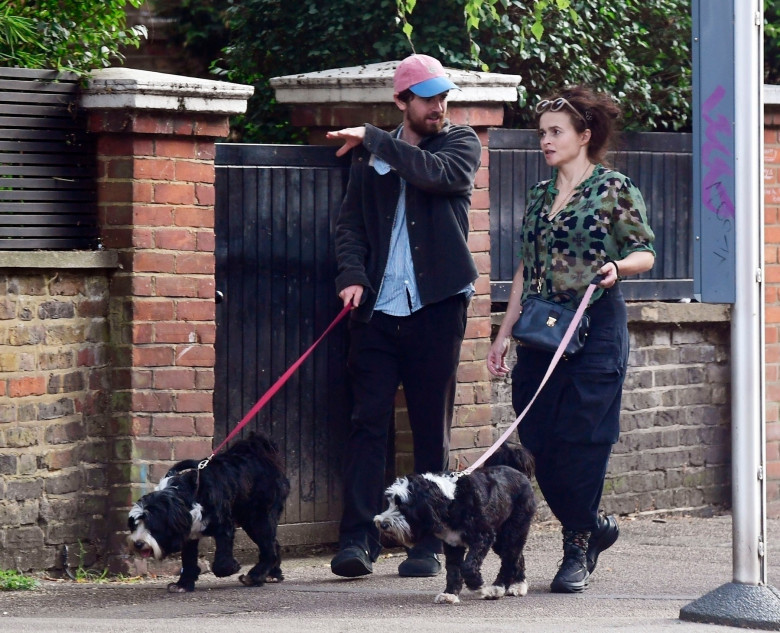 *PREMIUM-EXCLUSIVE* *MUST CALL FOR PRICING* *WEB EMBARGO UNTIL 22:00 HRS UK TIME ON OCT 15th, 2023* Dog-walking pals Helena Bonham Carter and Freddie Highmore's bond is still as strong as ever - after first appearing together on screen 24 years ago as mot