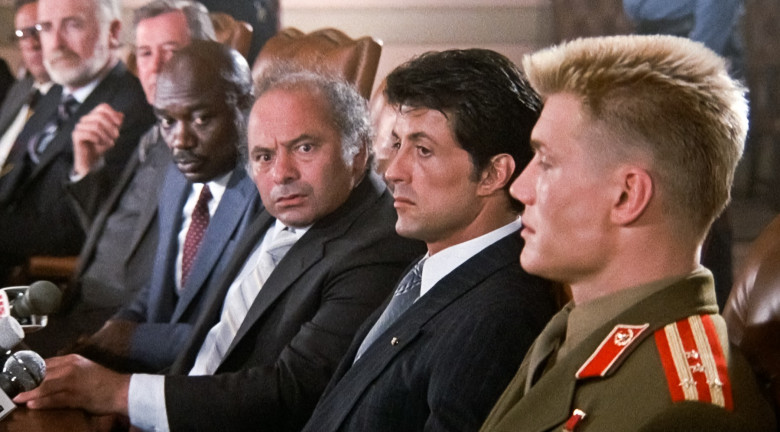 Burt Young , Dolph Lundgren  and Sylvester Stallone