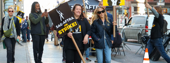 Celebrities join the SAG-AFTRA picket line in New York City