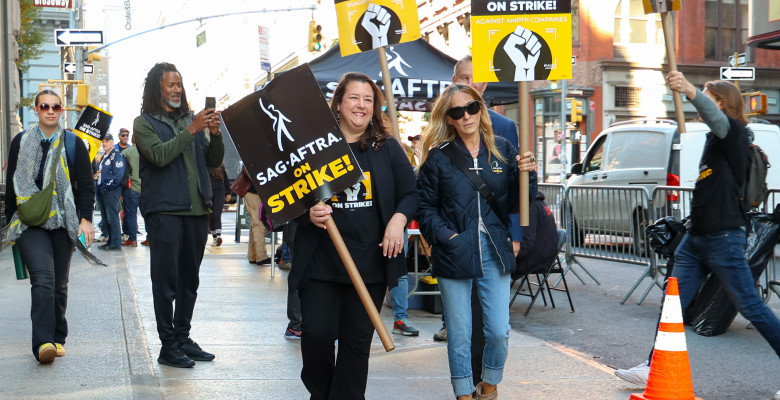 Celebrities join the SAG-AFTRA picket line in New York City