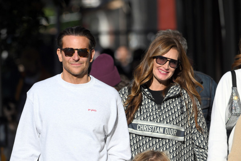 Bradley Cooper steps out for a walk with Brooke Shields and her family after having lunch together in New York City