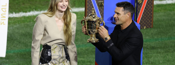 Sophie Turner și Dan Carter la Cupa Mondială de Rugby/ Profimedia