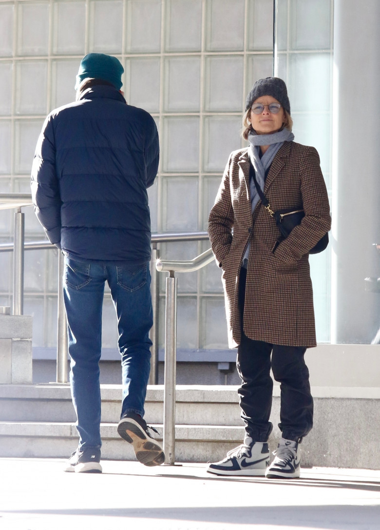 *EXCLUSIVE* Jodie Foster bundles up for the cold weather as she spends quality time with her son Kit in NYC