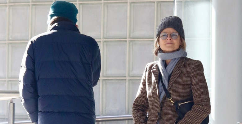 *EXCLUSIVE* Jodie Foster bundles up for the cold weather as she spends quality time with her son Kit in NYC