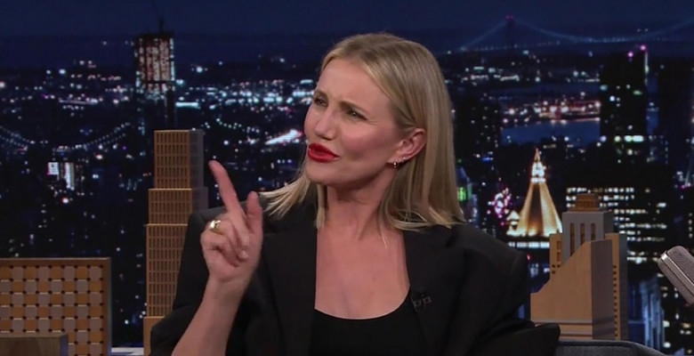 Cameron Diaz reviews Taylor Swift's Eras Tour as she promotes her wine in rare late-night TV appearance on The Tonight Show